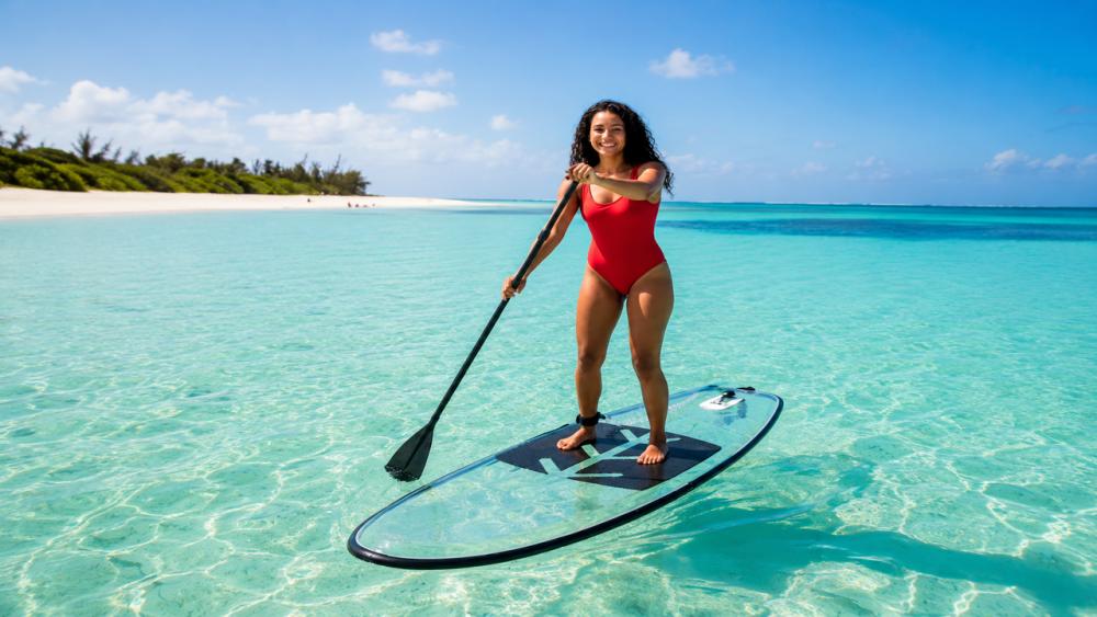 Transparent Paddleboard Experience on the West Coast of Mauritius