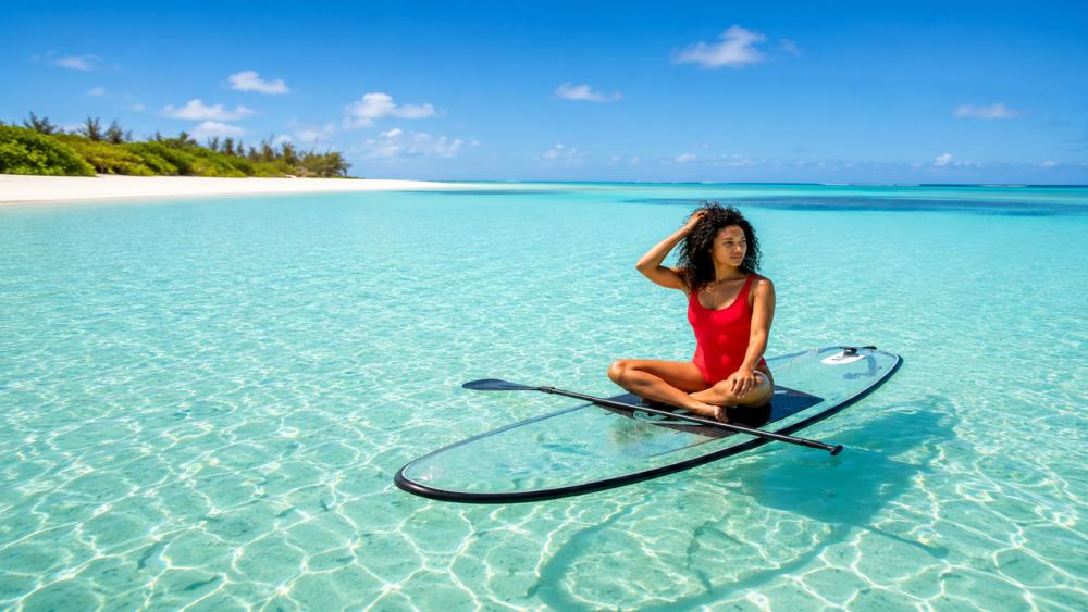 Transparent Paddleboard Experience on the West Coast of Mauritius