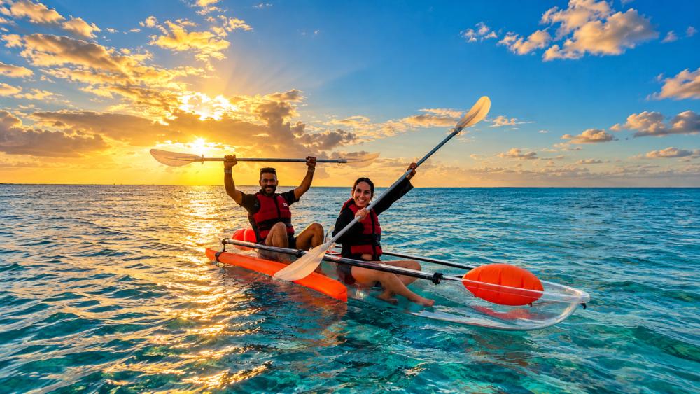Transparent Kayak Experience on the West Coast of Mauritius