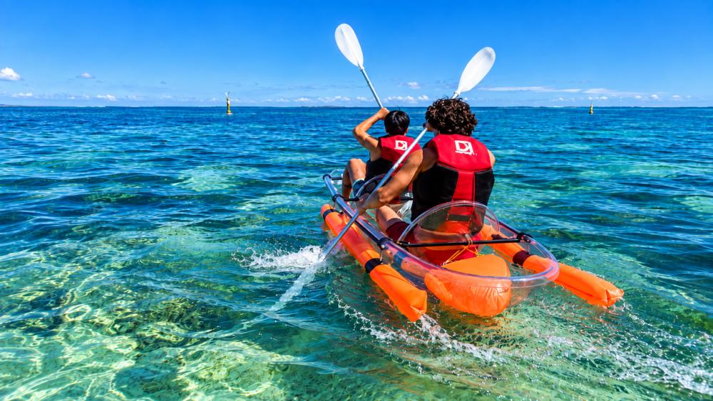 Transparent Kayak Experience on the West Coast of Mauritius