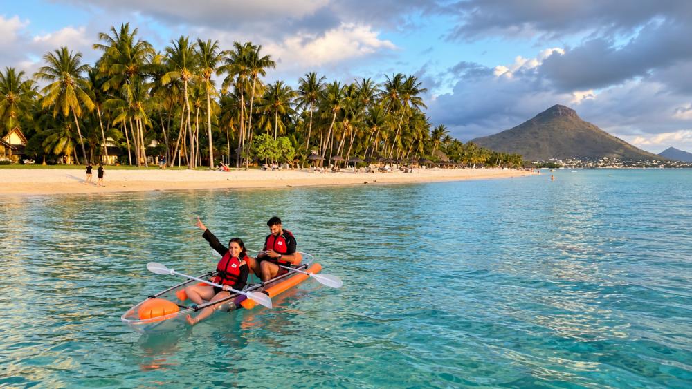 Transparent Kayak Experience on the West Coast of Mauritius